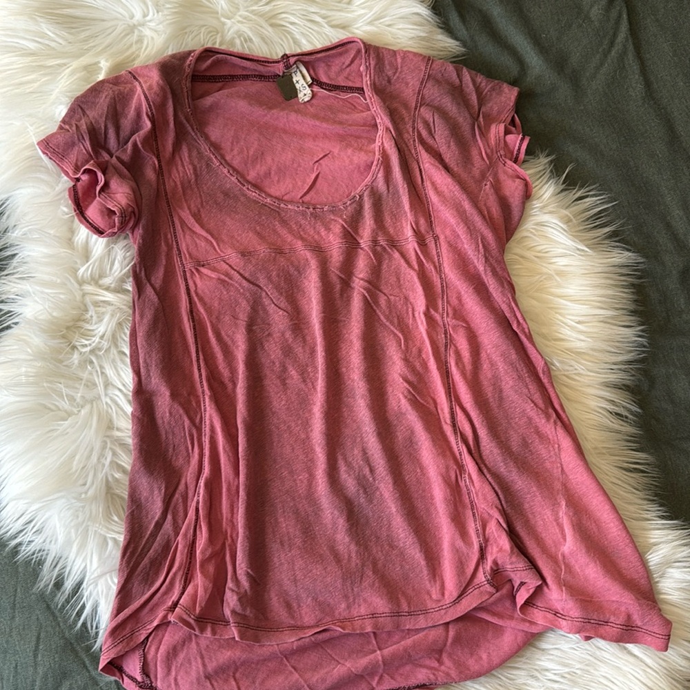 F r e e P e o p l e • Moto grunge tunic tee
